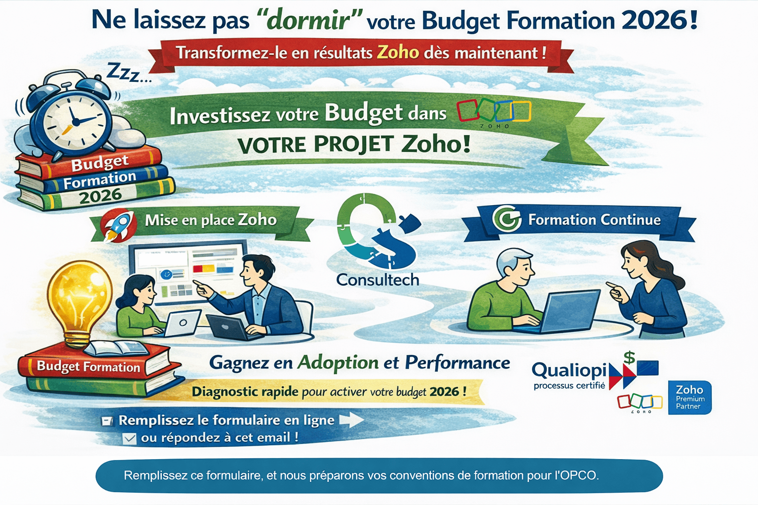 Ne laissez pas “dormir” votre budget formation 2026 — transformez-le en résultats Zoho dès maintenant